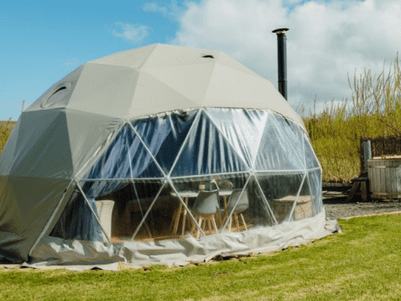 glamping domes with hot tub